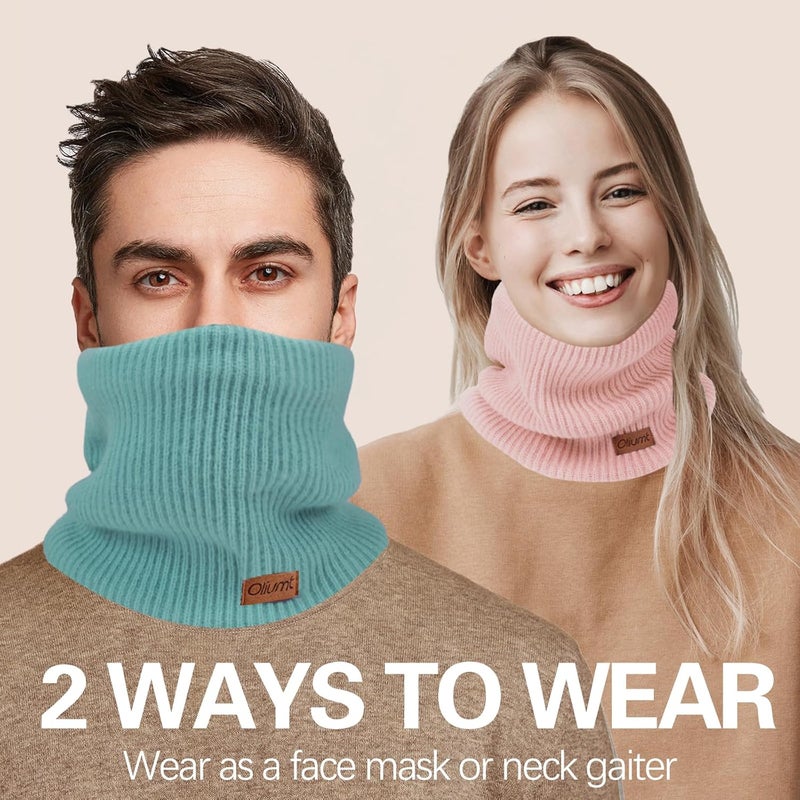 Oliumt Neck Warmer for men,Winter Neck Gaiters Face Scarf Women Windproof Warm Fleece Scarves Gaiter for Cold Weather - Image 2